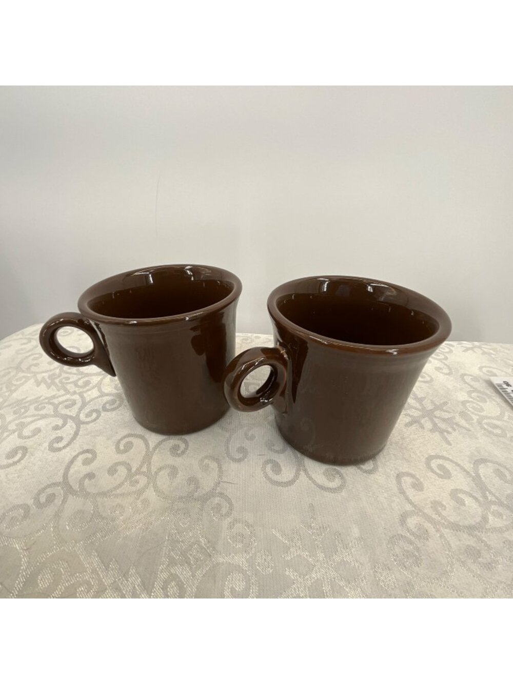 Fiesta Tom & Jerry Brown Ceramic Coffee Mugs Set Of 2